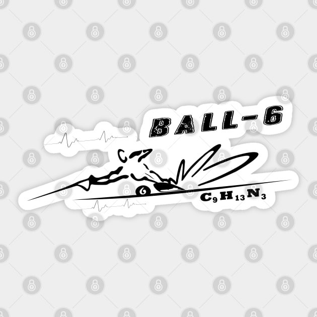 Slalom Water Ski - Ball 6 Sticker by GR8DZINE